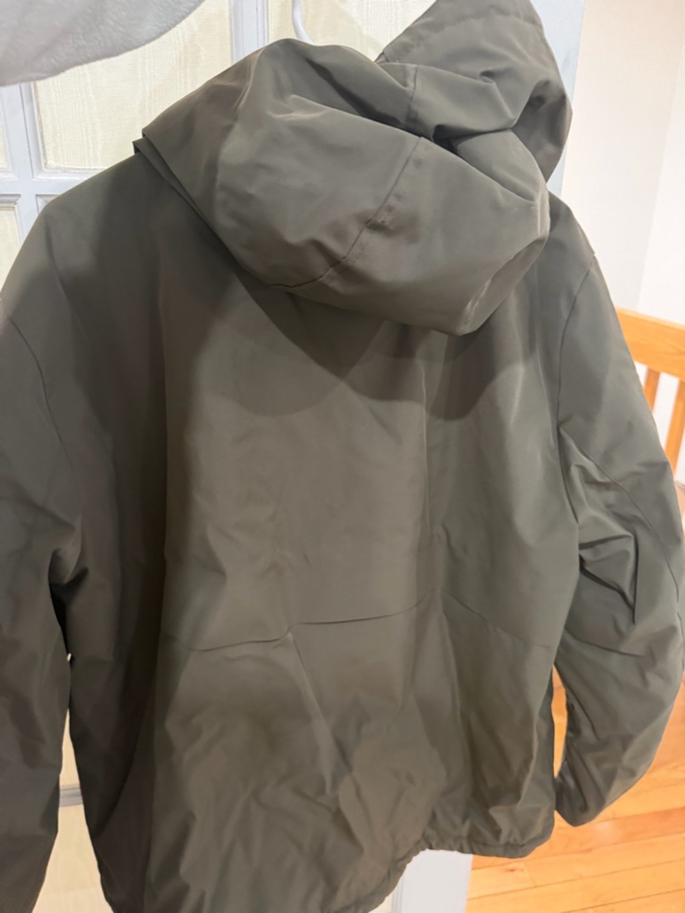 Tommy Hilfiger Men's Olive Hooded Rain Jacket - Picture 2 of 15